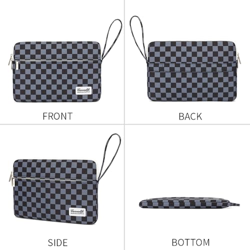 Canvaslife 13.3-Inch Laptop Case, Shockproof, Waterproof and Protective Travel Sleeve for MacBook Air, MacBook Pro, HP, Lenovo, Dell Inspiron 13-13.3-Inch Notebooks (Black Checker) - color: New Black Checker, size: 13 inch/13.3 inch