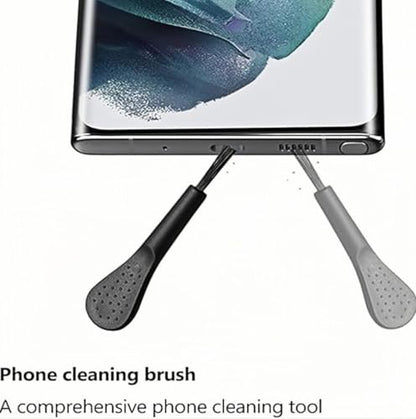 1 Set 5 in 1 Type C Dust Plug Kit, 4 Pieces Metal USB C Charging Port Cover, Aluminum Anti Dust Cap, with Cleaning Brush, for Phone Tablet Laptop, Black