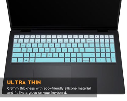 Keyboard Cover for 2026 2025 Dell 15 Laptop DC15250 DC15255 15.6/ Dell Inspiron 15 3510 3511 3520 3525 3530 3535 5510 5515 5518, Inspiron 16 5640 5645, Latitude 3520 Laptop Skin -Ombre Mint - color: Ombre Mint