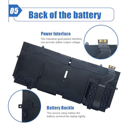 51Wh 52TWH Laptop Battery Replacement for Dell XPS 13 7390 2-in-1 Series Notebook P103G P103G001 P103G002 MM6M8 XX3T7 0MM6M8 0XX3T7 6375mAh 7.6V 4-Cell