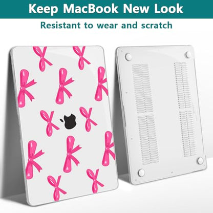 Teryeefi for MacBook Air 13 inch Case 2020 2019 2018 fits Model M1 A2337 A2179 A1932 with Retina Display with Touch ID, Plastic Hard Shell Case & Keyboard Cover & Screen Protector, Bows-A - color: Bows-A