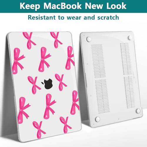 Teryeefi for MacBook Pro 13 inch Case 2024,2022-2016 Release Model M2 M1 A2338 A2289 A2251 A2159 A1989 A1706 with Touch Bar, Design Hard Shell Cover with Keyboard Cover Scren Protector, Bows-A - color: Bows-A