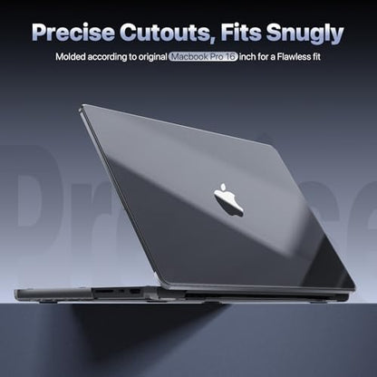 Soonjet for MacBook Pro 16 Inch Case, M5-M1, 2026–2021, Crystal Clear | 100% Crystal Clear, Preserves Every MacBook Color, Snap-On Fit, Slim Hard Shell, Seamless Fit - color: Crystal Clear
