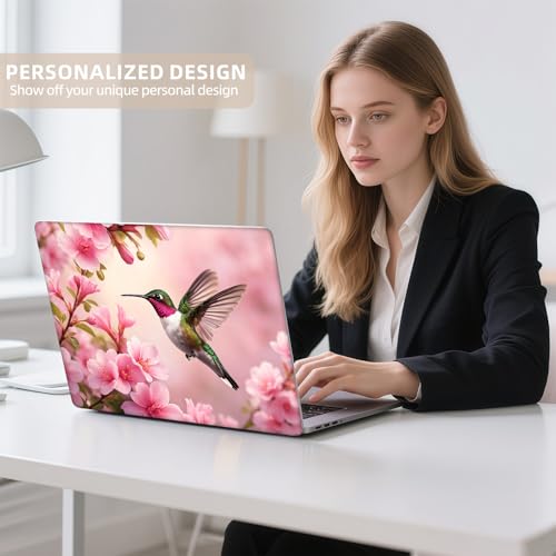 Universal Laptop Skin Sticker for 12/13/14/15.6 Inch Laptops, Reusable Vinyl Laptop Decal Cover, Waterproof Scratch Resistant Notebook Skin with 2 Wrist Pads,Garden Hummingbird - color: Garden Hummingbird