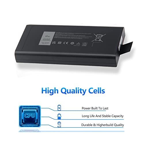 97Wh X8VWF CJ2K1 Battery for Dell Latitude 14 Rugged 5404 5414 E5404 7404 | for Latitude 7414 E7404 Series P45G P45G002 P46G P46G001 P46G002 DKNKD 5XT3V VCWGN XN4KN XRJDF YGV51 4XKN5 453-BBBE 453-BBBD - size: 8*4*1.6inch X8VWF