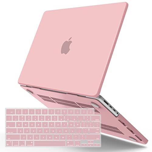 IBENZER Compatible with MacBook Pro 14 Inch Case 2026 2025 2024 2023 2022 M5 M4 M3 M2 M1 A3434 A3112 A3185 A3401 A2918 A2992 A2779 A2442 Mac Pro/Max,HardShellCase&KeyboardCover,RoseQuartz,T14RQ+1 - color: Rose Quartz, size: For Macbook Pro 14" with Touch