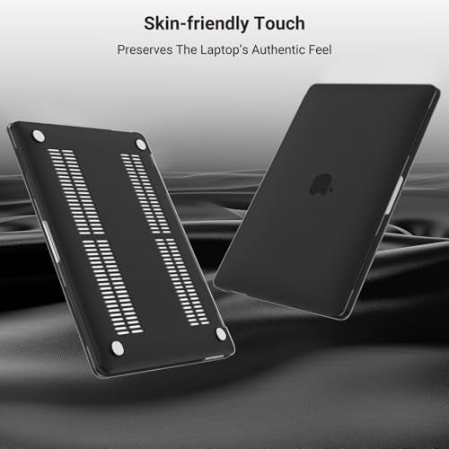 MOSISO Compatible with MacBook Pro 13 inch Case M2 M1 2026 2025 2024-2016 | A2338 A2251 A2289 A2159 A1989 A1708 A1706, Plastic Hard Shell&Keyboard Cover&Screen Film&Storage Bag, Black - color: Black
