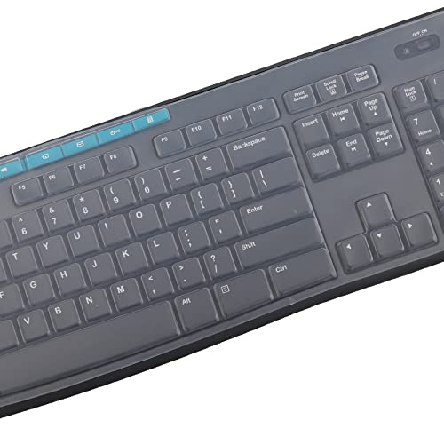 Keyboard Cover for Logitech MK370 MK295 MK275 MK270 Wireless Keyboard, Logitech K200 K260 K270 MK200 MK260 Keyboard Cover Skin Protector (NOT Fit Other Model Keyboards)-Clear - color: clear