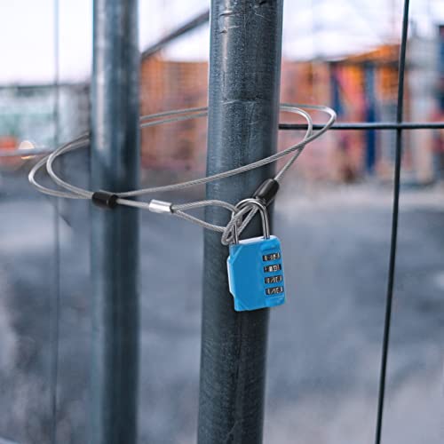 12 Pack Security Cable Luggage Lock with Loops 4ft 3mm Braided Steel Coated Bike Cable Wire Double Loop Anti Theft Safety for U Lock, Padlock and Disc - color: Clear, size: 4 ft