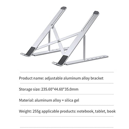Folding Laptop Stand Ventilated Aluminum Cooling Adjustable Portable Desktop Tablet Holder for