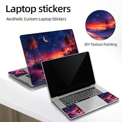 Universal Laptop Skin Sticker Decal, 12"-15.6" Aesthetic Vinyl Wrap, Desert Night Oasis Waterproof Notebook Cover Art Protector for MacBook HP Dell Lenovo, Fits 13" 14" 15" 15.6" - color: Desert Night Oasis