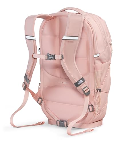 The North Face Borealis Laptop Pack, Pnk Moss Dk Hth/Gardenia Wht-NPF, OSFA | Everyday Travel Bag, Laptop Sleeve, Reflective Details - color: Pink Moss Dark Heather/Gardenia White-npf