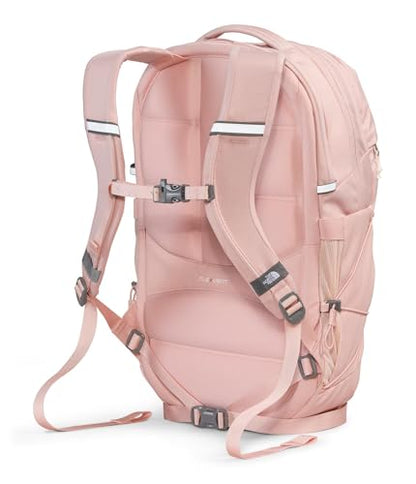 The North Face Borealis Laptop Pack, Pnk Moss Dk Hth/Gardenia Wht-NPF, OSFA | Everyday Travel Bag, Laptop Sleeve, Reflective Details - color: Pink Moss Dark Heather/Gardenia White-npf