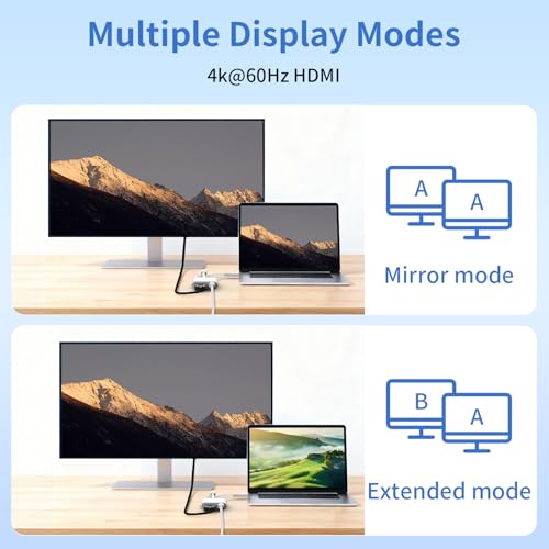 USB-C and Lightning to HDMI Adapter for iPhone ipad to TV [MFi Certified], 4K@60Hz Sync Screen Apple Lightning to Digital AV Adapter with 100W Charging Port for iPhone 17/16/15/iPad/MacBook to HDTV