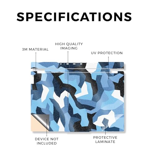 Glossy Glitter Laptop Skin Compatible with Lenovo Legion 5 Gaming Laptop (15IRX9) 2024 - Sky Camouflage - Premium 3M Vinyl Protective Wrap Decal Cover - Easy to Apply | Crafted in the USA - color: Sky Camouflage, size: Legion 5 Gaming (15IRX9) 2024 Top Sk