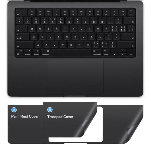 Palm Rest Cover Skin Compatible with 2026 2025-2023 MacBook Pro 14" M5 M4 M3 A3427 A3426 A3112 A3401 A3185 A2992 A2918 Trackpad Protector Touch Pad Cover Skin, Macbook Pro 14" Accessories, Space Black - size: 2023+ MacBook Pro 14" M4 M3(Black)