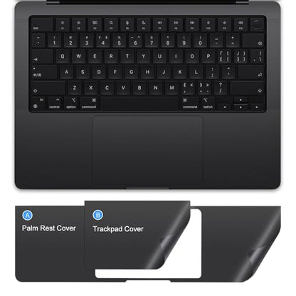 Palm Rest Cover Skin Compatible with 2026 2025-2023 MacBook Pro 14" M5 M4 M3 A3427 A3426 A3112 A3401 A3185 A2992 A2918 Trackpad Protector Touch Pad Cover Skin, Macbook Pro 14" Accessories, Space Black - size: 2023+ MacBook Pro 14" M4 M3(Black)