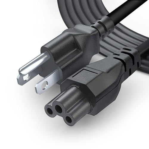 3 Prong AC Laptop Power Cord 5Ft Universal Power Cable | 125V | for Dell HP LG Lenovo Asus Acer Toshiba Sony Laptops/Notebooks, Monitors, Printers, Scanners NEMA 5-15P to C5 Power Cable - size: 5FT