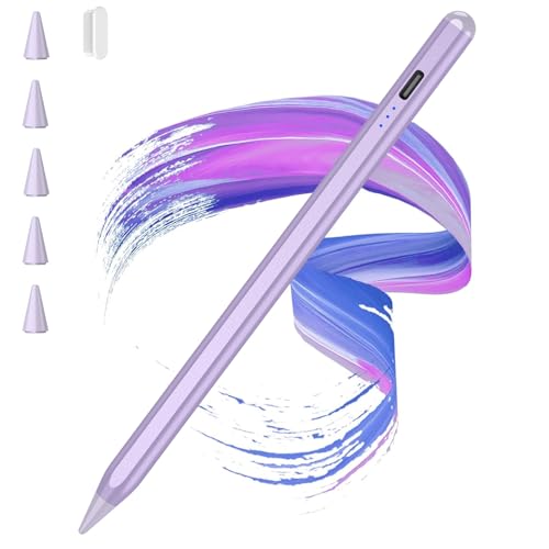 TaIYanG iPad Stylus Pen for iPad 2018-2026, Palm Rejection, Fast Charging | Tilt Sensitivity, for iPad Pencil A16 /10/9/8/7/6, Pro 11/13" (M5/M4),Air M4/M3/M2/5th/4th, Pro 11/12.9", Mini 6/5, Purple - color: Purple
