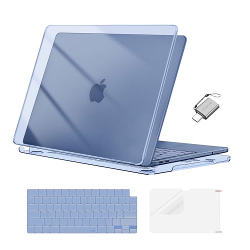 MOSISO Cover Compatible with MacBook Neo Case 13 inch 2026 Release Model A3404, Ultra-Thin Scratch & Crack Resistant Protective Hard Shell Case&TPU Keyboard Cover&Screen Film&Type C, Crystal Indigo - color: Crystal Indigo