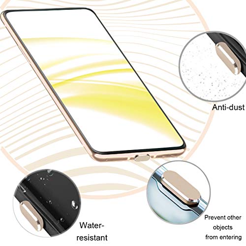 USB C Dust Plugs Charging Port Cover Caps, 2 PCS (Gold) | Cable Protectors Included, Compatible with iPhone 17 16 15 Pro Max - color: Gold