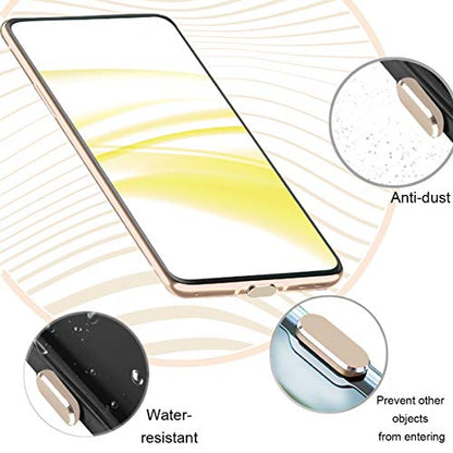 USB C Dust Plugs Charging Port Cover Caps, 2 PCS (Gold) | Cable Protectors Included, Compatible with iPhone 17 16 15 Pro Max - color: Gold