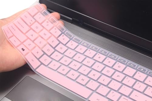 Keyboard Skin Compatible with HP Pavilion x360 14" Touch-Screen Laptop 14M-BA/BF/BW/CD/DH Series 14-DH2097NR, HP 14" 14-BA/BF/CM/CF/CE/BW/FQ/DQ/DK/DH/DS/DG/DF Series Laptop (Light Pink) - color: Light Pink