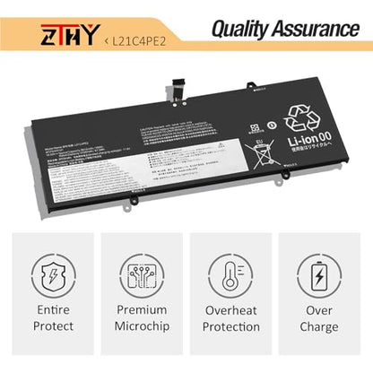L21C4PE2 L21M4PE2 Laptop Battery for Lenovo Yoga 6 13ALC7 13ABR8 Series | L21D4PE1 L21L4PE2 SB11F29412 5B11F29411 SB11F29410 5B11F29414 SB11F29418 5B11F29421 41CP5/44/121 15.52V 59Wh - size: 10.35*4.05*0.19 inch L21C4PE2