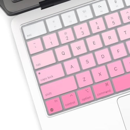 2 Pack Keyboard Cover for 2026 MacBook Neo 13" (Touch ID) & MacBook Pro 14"/16" M5-M1 Pro/Max, M5-M2 & MacBook Air 13"/15" M5-M1, Keyboard Protective Skin US Layout-BlackGradual - color: PinkGradual+TPU