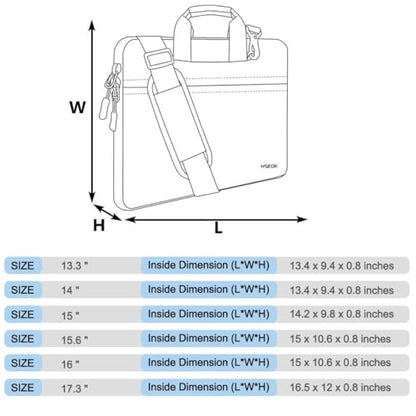 Laptop Case 15.6 inch Shoulder Bag, Durable Shockproof Protective Computer Carrying Briefcase with Multi-Pockets and Strap Compatible with Most 15.6 inch Notebooks,Black-Green - color: Black-green, size: 15.6"