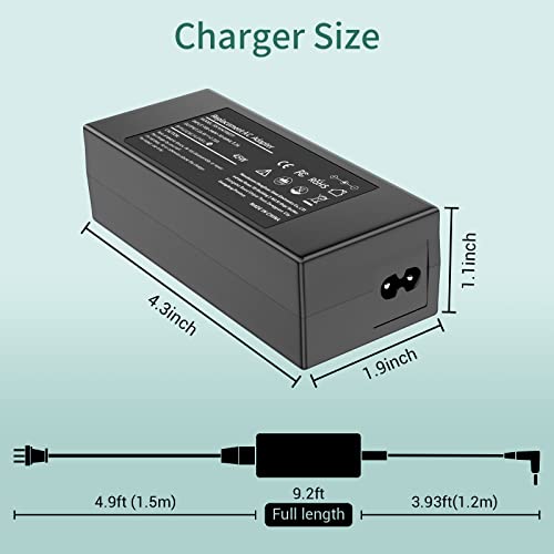 Replacement for HP Laptop Computer Charger, 45W Smart Blue Tip AC Adapter for Pavilion Stream, 7.5ft Power Cord (19.5V 2.31A, 4.5mm Connector)