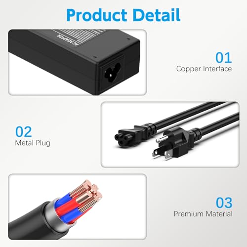 90W Power Supply for HP All-in-One Desktop PC 18 20 23" (Old Model) - LJO-EEIH 19V 4.74A Charger [7.4mm Big Tip] - Fits Pavilion 20-b 23-g TouchSmart 310 520 Omni 120 (NOT for 24-df Blue Tip)