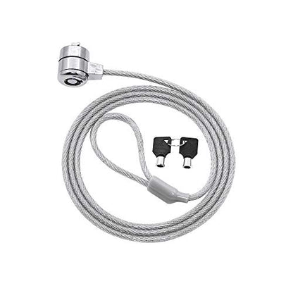 YACSEJAO Notebook Lock and Security Cable Laptop Cable Lock Hardware Security Cable Lock Anti Theft for All Devices with 3x7mm Keyholes are Supported(1.2M/3.9FT)