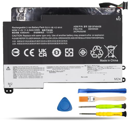 00HW020 53Wh Laptop Battery Replacement for Lenovo ThinkPad Yoga 460 20EL 20EM P40 Yoga 20GQ 20GR Yoga 14 20FY 20DM000VUS 20FY0002US S3 Yoga 14 Series Notebook SB10F46458 SB10F46459 00HW021 - style: Battery 00HW020