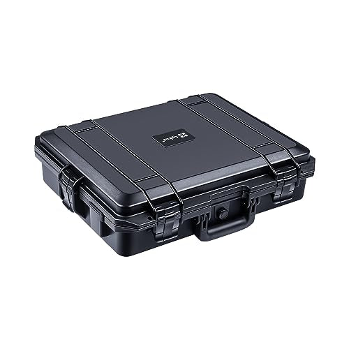 Lykus HC-4610 Waterproof Hard Case with Foam, Inner Size 16.65*12.72*4.25in | IP67 Waterproof, Pluckable Foam, Suitable for Cameras, Lenses, Electronic Equipment and More - color: Black, size: HC-4610