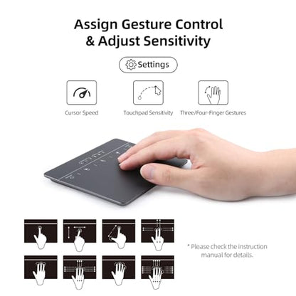 MICROPACK Digitally Yours Wired Trackpad for PC Computer Windows Laptops (Black) - color: Black
