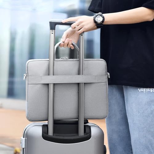 CAAORDKSO 15.6-16.1 Inch Laptop Sleeve Case Compatible with Lenovo Acer HP Dell ASUS Laptop, Acer Nitro/Aspire 15/ Aspire 1/3/5 15.6", HP Pavilion/Envy x360, ASUS Vivobook Go 15.6 Laptop bag, Grey - color: Grey, size: 15.6-16 Inch