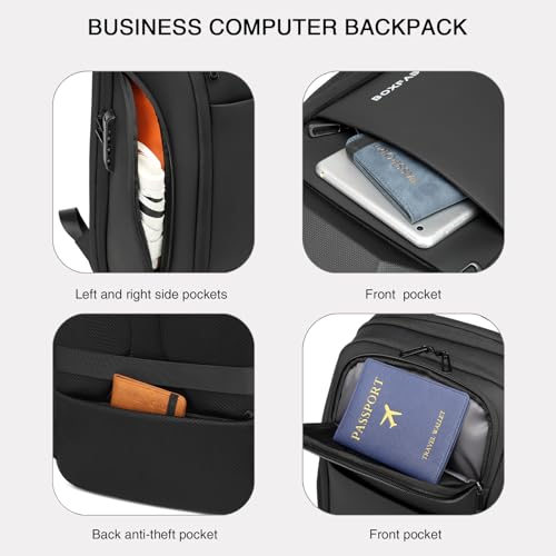 Travel Business Anti Theft Backpack for Men Fits 17.3" Laptop | Water Resistant, USB Charging Port, Lightweight, Large Work Computer Bag, Carry on Tech Backpack, Gift for Office Men