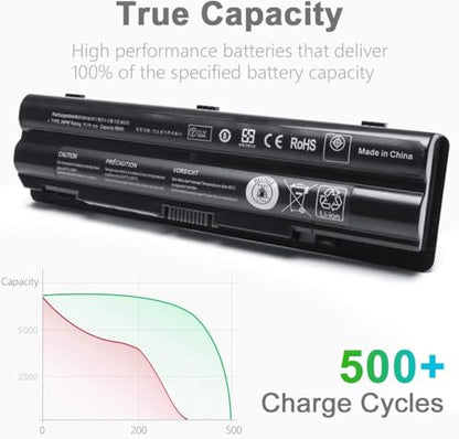 LQM 11. 1V 50Wh New Laptop Battery for Del XPS 14 15 17 | Compatible with Dell XPS 14 (L401X)/ 15 (L501X)/ 15 (L502x)/ 17 (L701X)/ L702X Laptops Part Numbers: J70W7, 312-1123, JWPHF - color: XPS14