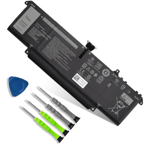 72Wh P83V9 Laptop Battery Replacement for Dell Precision 5470 5480 5490 Series Notebook P154G P154G001 P154G002 CDTT2 41CP8/61/60 15.4V 4442mAh 4-Cell - size: 10.62*3.37*0.26 inch P83V9