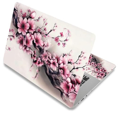 Laptop Skin Sticker Decal Cover,Cherry Blossom Pink Flowers | DIGTIALL Universal Laptop Skin Sticker, Waterproof Removable Notebook Decal Protector Cover for 12 13 14 15 Inch Laptops - color: Cherry Blossom Pink Flowers