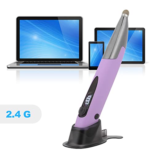 Stylus Pen with Handwriting Function, Capacitive Pen for Note Taking & Drawing, Portable ABS Body with Multi Adapters, Violet - color: Violet