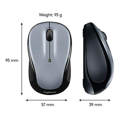 Logitech Wireless Mouse M325 with Designed-For-Web Scrolling - Light Silver - color: Light Silver