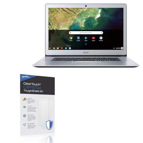 BoxWave Screen Protector Compatible with Acer Chromebook 15 (CB515) (15.6 in) - ClearTouch Crystal ToughShield 9H (2-Pack), Clear 9H Tough Flexible Film Screen Protector - color: Crystal ToughShield 9H