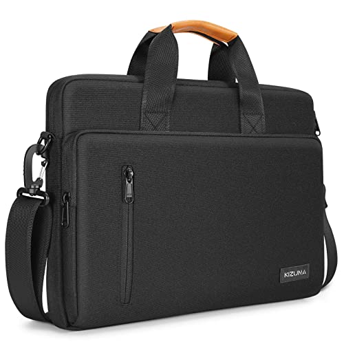 KIZUNA Laptop Bag Case 15.6 Inch Computer Shoulder Sleeve Briefcase for 16" MacBook Pro M1 M2 M3/16 Lenovo IdeaPad Flex 5i/Thinkbook 16+ /15" IdeaPad Gaming 3i/Slim 3i /Dell XPS 15,Black - color: Black, size: 15-15.6 Inch