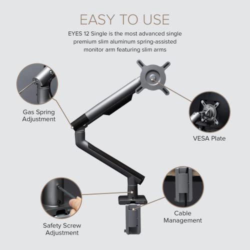 POUT E12 Dual Monitor Arm Mount Stand – Adjustable Full Motion Desk Mount for 17’’-32’’ Screens, Supports 4-22lbs per Arm, VESA 75x75mm & 100x100mm (White/Silver) - color: White/Silver/Daul