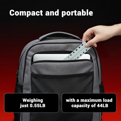 Laptop Stand for Desk, 6-Angle Adjustable Ergonomic Laptop Riser, Foldable Aluminum Portable, Cooling Desktop Notebook Computer Holder Compatible with 10-15.6” MacBook, Dell, HP, iPad, Silver
