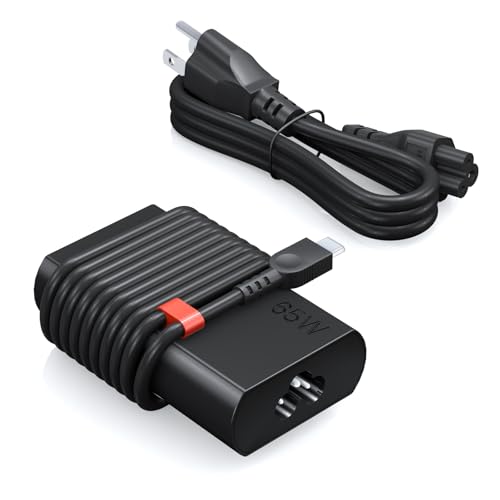 2025 New Slim 65W USB-C Laptop Charger Compatible with Lenovo ThinkPad T14 T15 T16 X1 T490,Yoga 7i 2-in-1,for Lenovo Chromebook Charger,IdeaPad3 Charger .Type-C Fast Charging AC Adapter