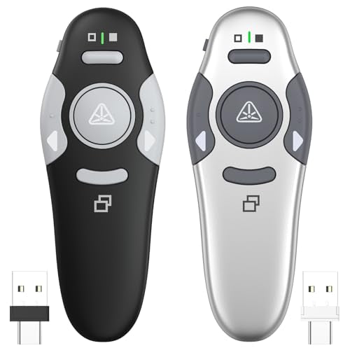 QUI Presenter Remote USB A&C Bundle | One Black & One Silver