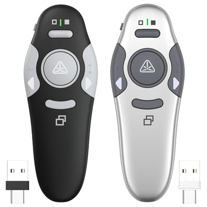 QUI Presenter Remote USB A&C Bundle | One Black & One Silver